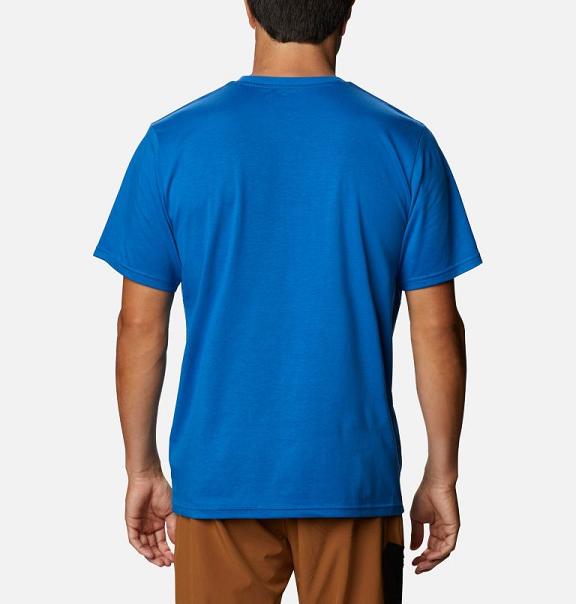 Columbia Sun Trek T-Shirt Blue For Men's NZ92364 New Zealand